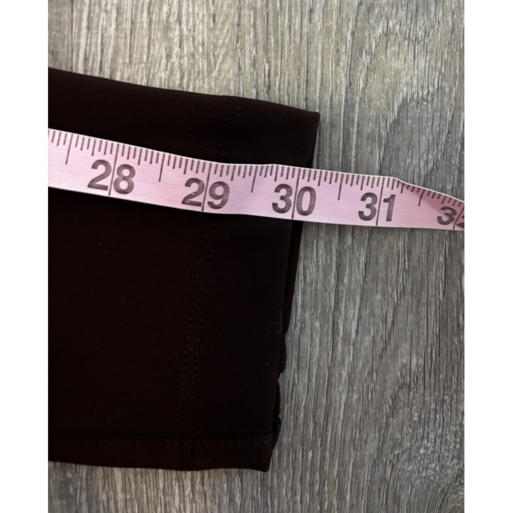 Athleta Brown Straight Leg Ankle Zip Pants Pockets Travel Work Gym Sz Small Tall - Picture 6 of 8